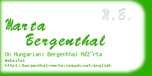 marta bergenthal business card